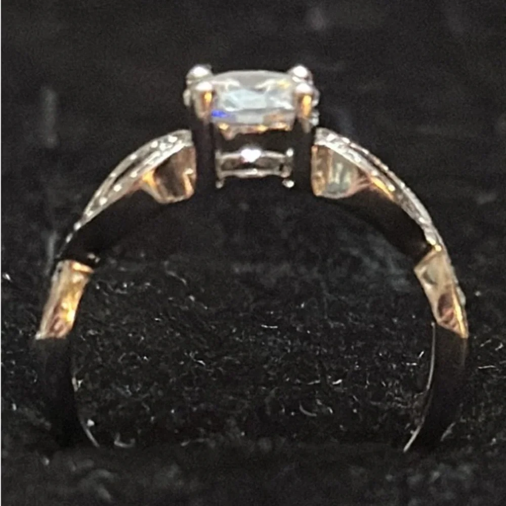 Cubic Zirconia Size 7 Silver-Tone Ring